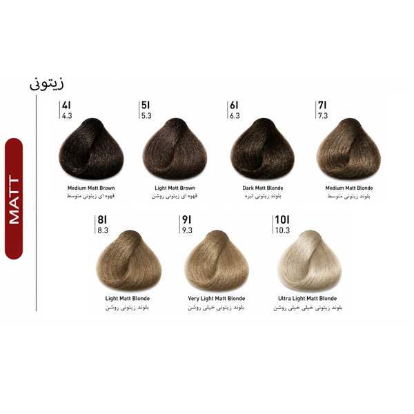 آلبوم رنگ مو دیلنزو سری زیتونی